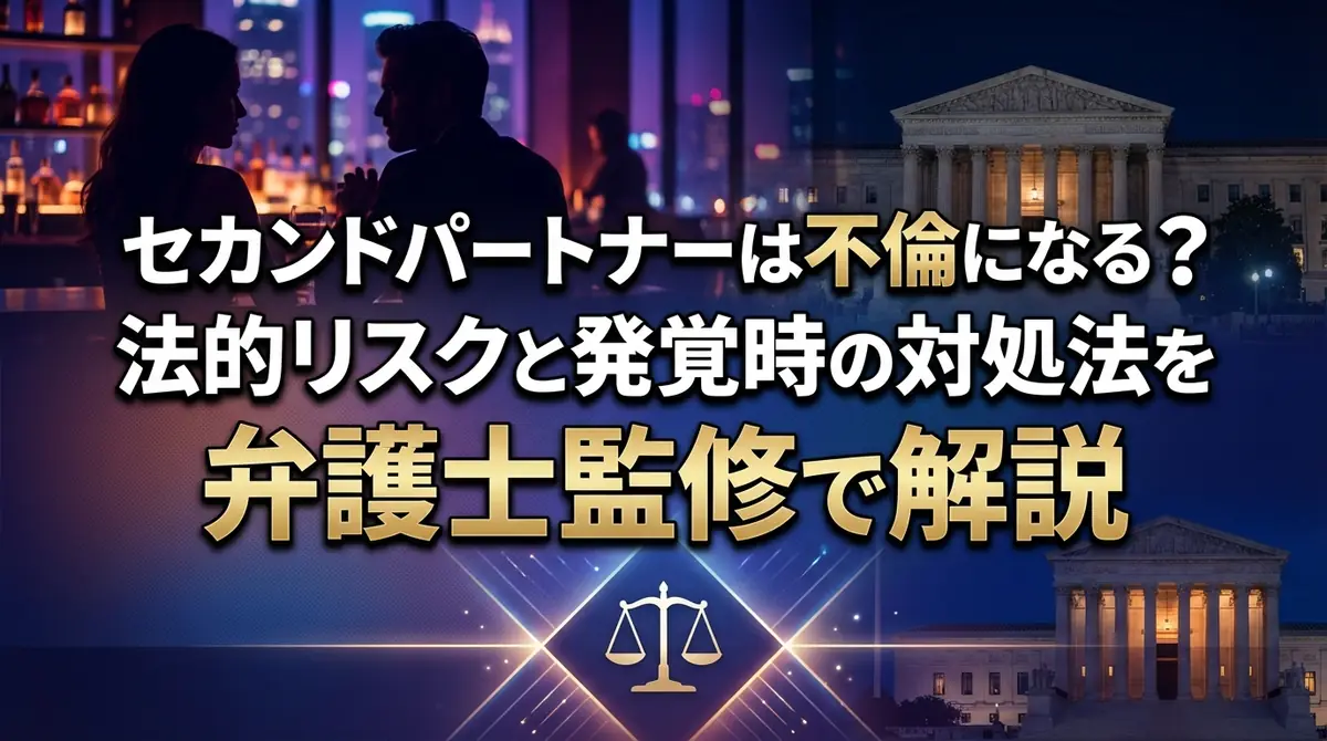 セカンドパートナーは不倫になる?法的リスクと発覚時の対処法を弁護士監修で解説