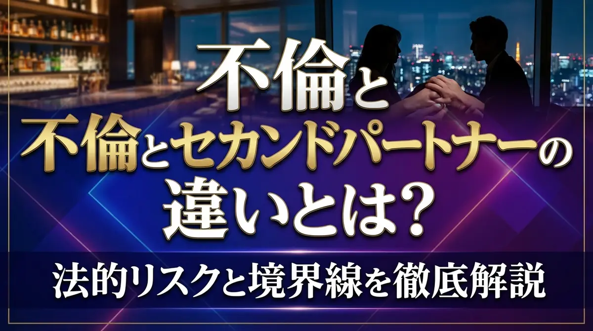 不倫とセカンドパートナーの違いとは?法的リスクと境界線を徹底解説