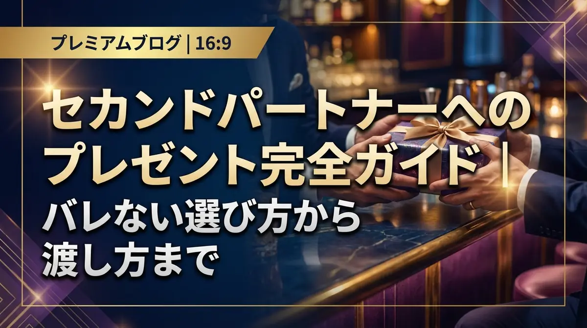 セカンドパートナーへのプレゼント完全ガイド|バレない選び方から渡し方まで