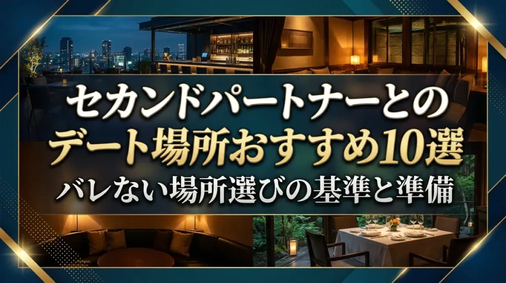 セカンドパートナーとのデート場所おすすめ10選｜バレない場所選びの基準と準備