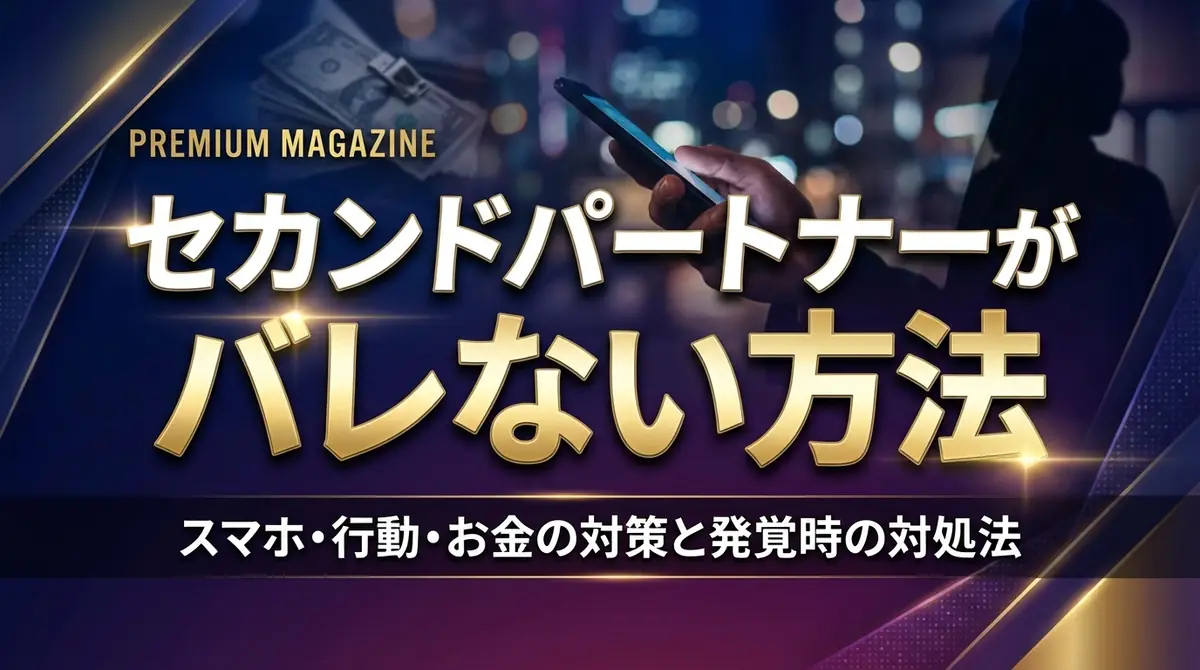 セカンドパートナーがバレない方法|スマホ・行動・お金の対策と発覚時の対処法