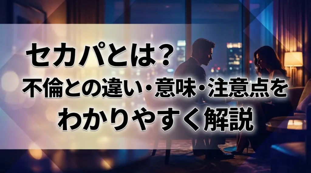 セカパとは？不倫との違い・意味・注意点をわかりやすく解説