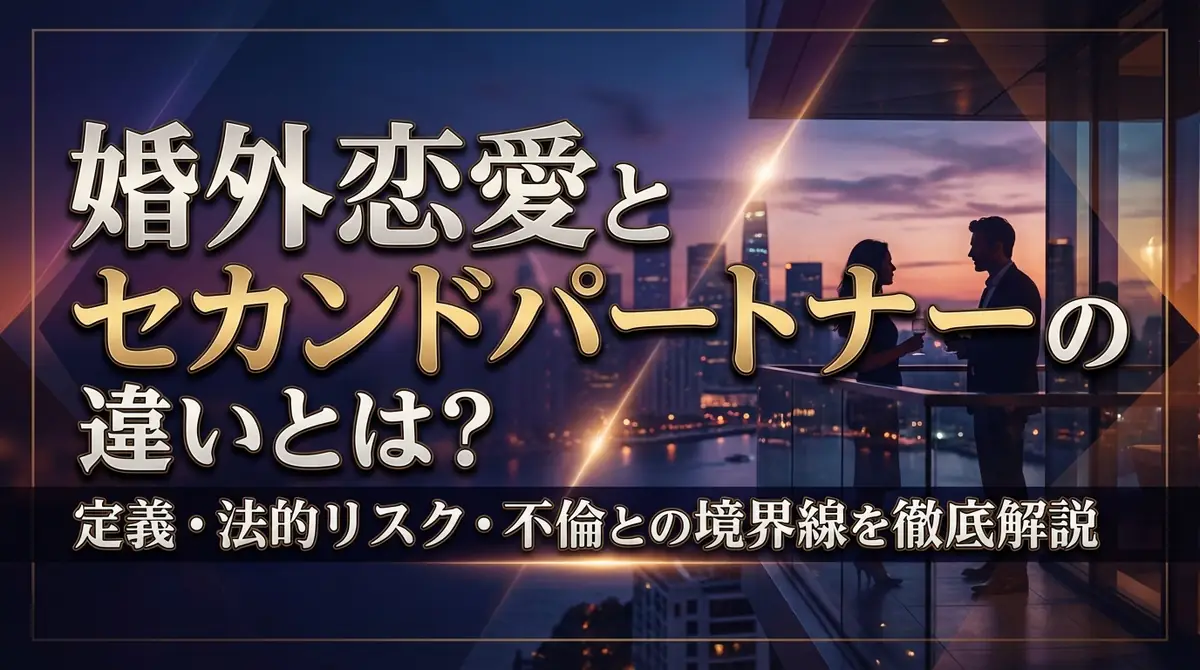 婚外恋愛とセカンドパートナーの違いとは?定義・法的リスク・不倫との境界線を徹底解説
